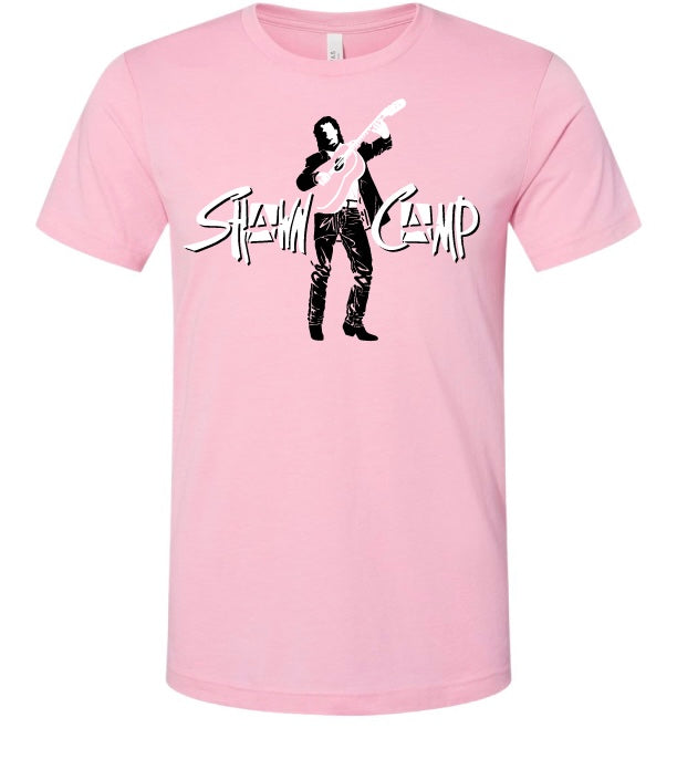 Pink Shawn Camp Short Sleeve Tee Shirt